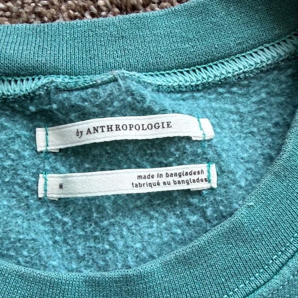 Anthropologie Teal Sweatshirt with Pink 'New York 1997' - Picture 7 of 7